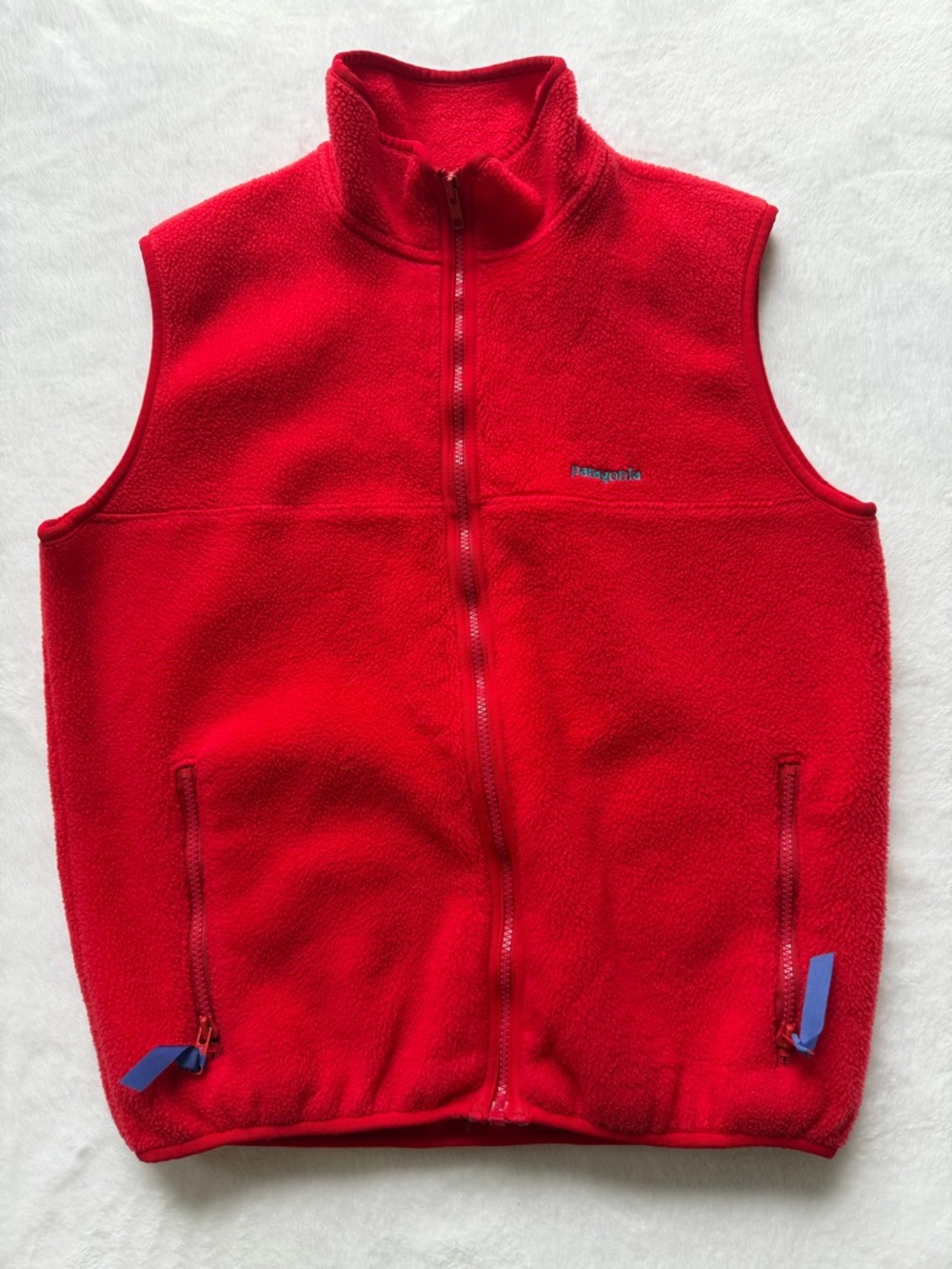 Patagonia Mens Red Fleece Vest - Full Zip